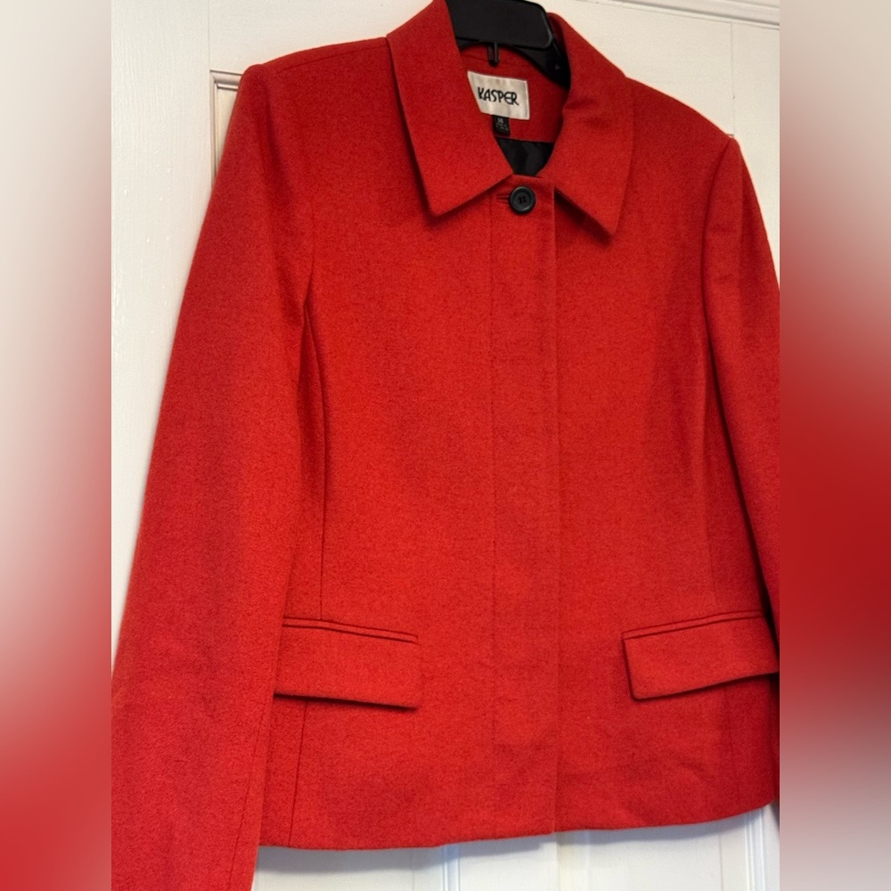 Kasper Women's Wool Blend Blazer - Rust